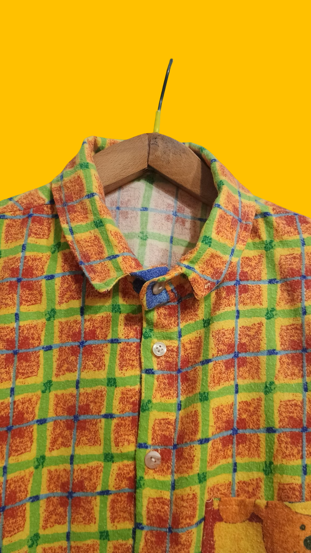 Vintage Multicolor Fantasy 90's Cropped Shirt Woman Size M