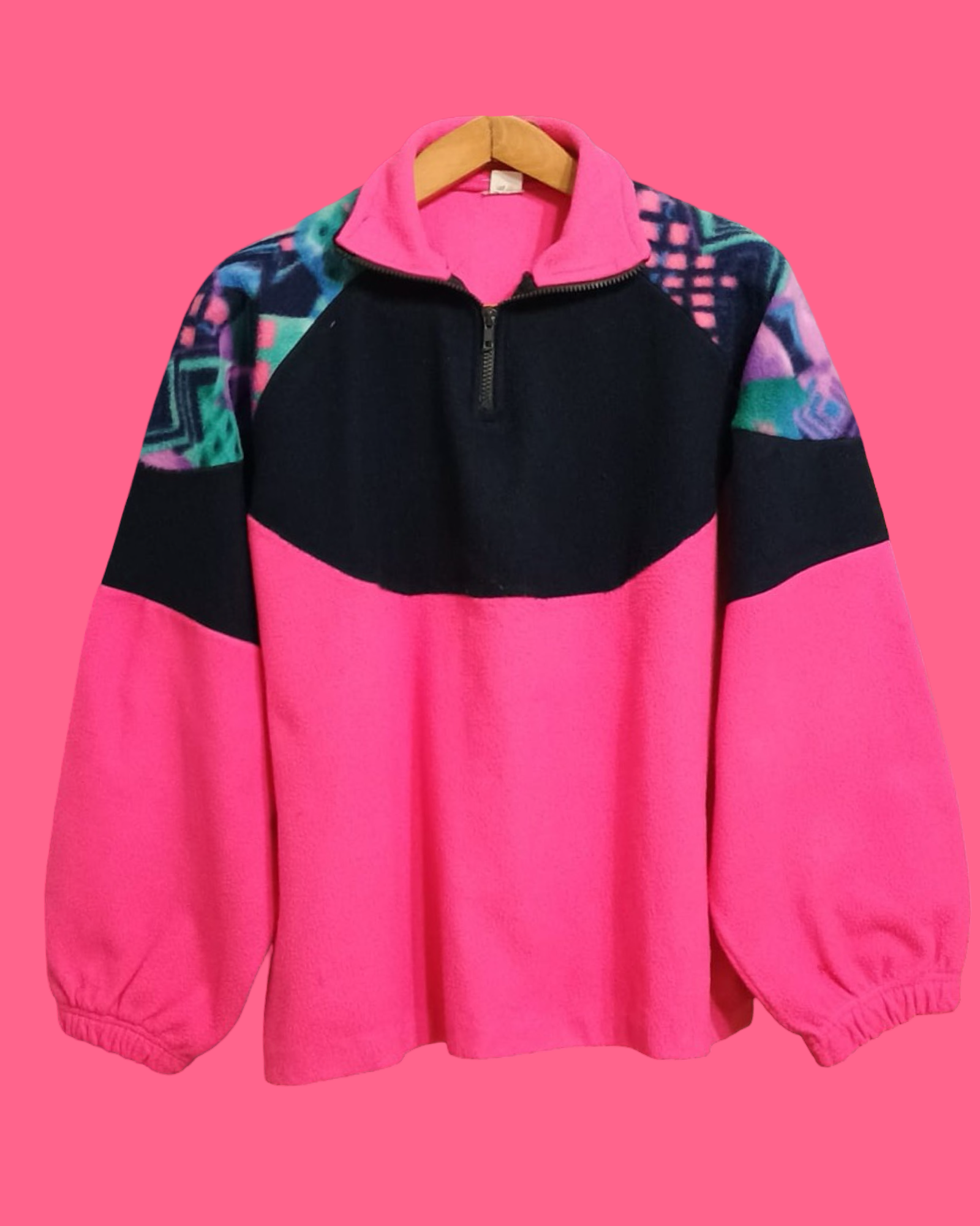 Vintage Multicolor Fantasy 90's Sweatshirt Woman Size M