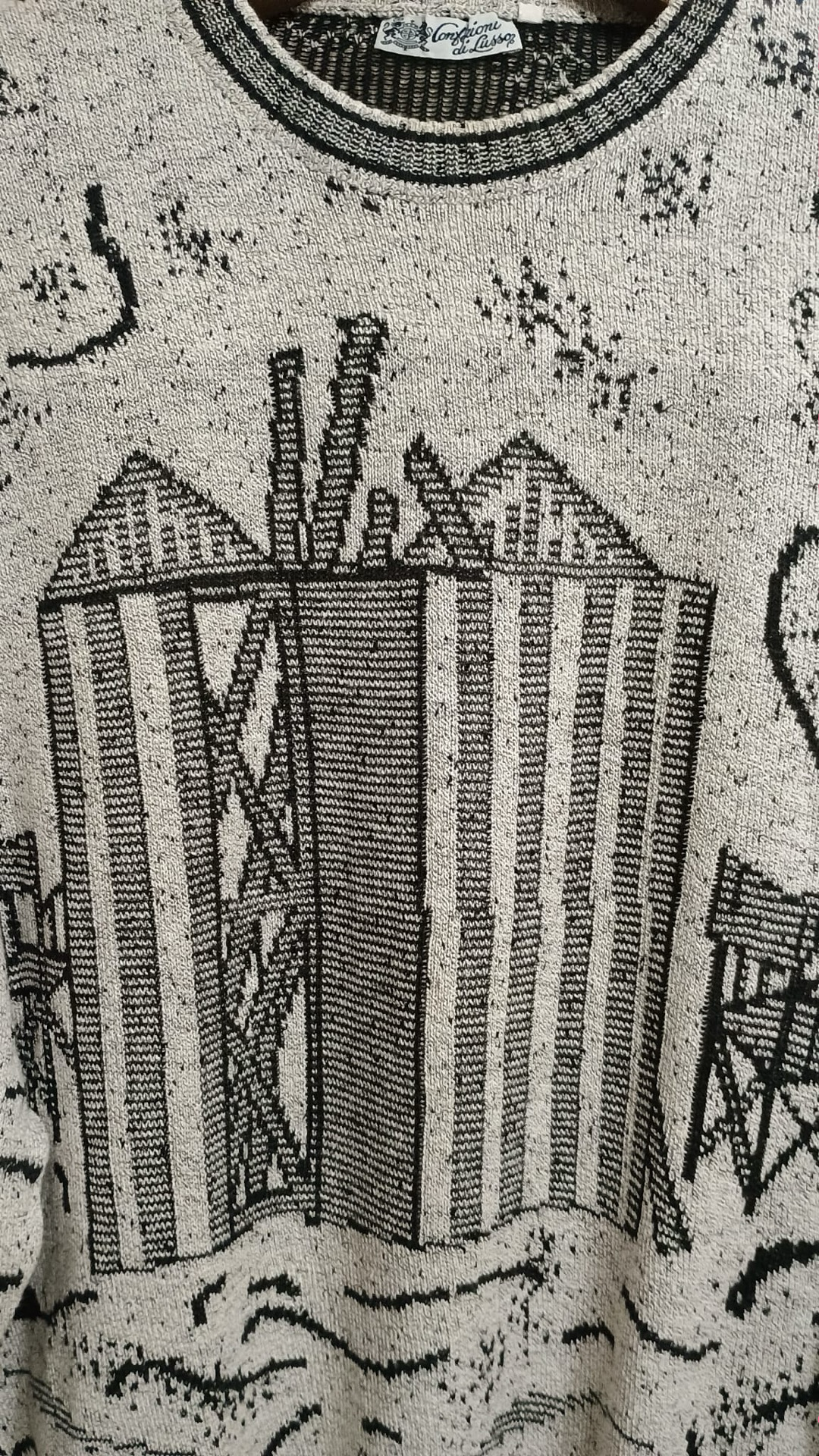 Vintage Multicolor Fantasy 90's Sweater Unisex Size L