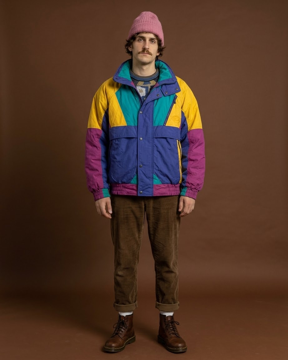 Vintage Multicolor Fantasy 90's Snow Jacket Unisex Size L