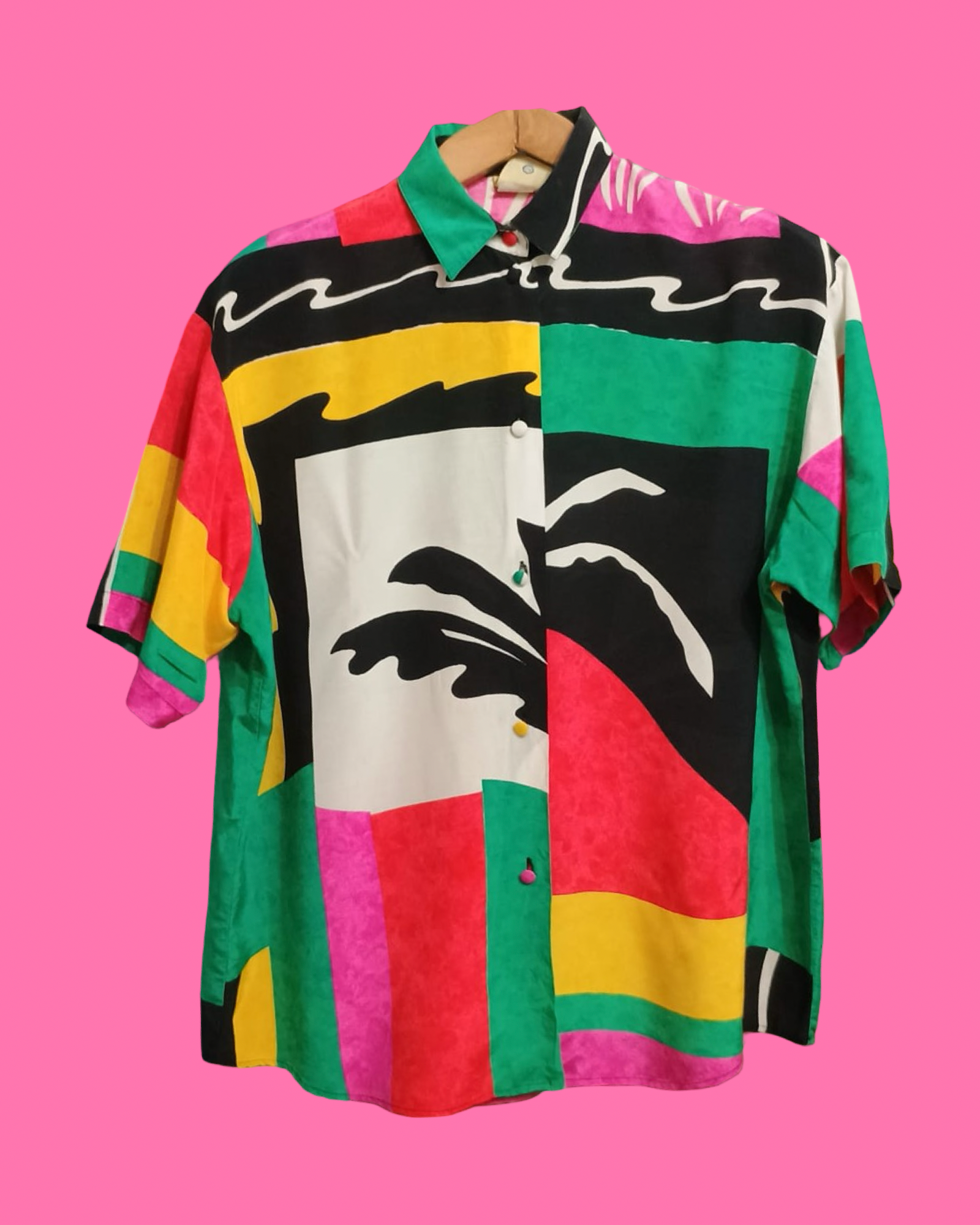 Vintage Multicolor Fantasy 90's Shirt Woman Size M