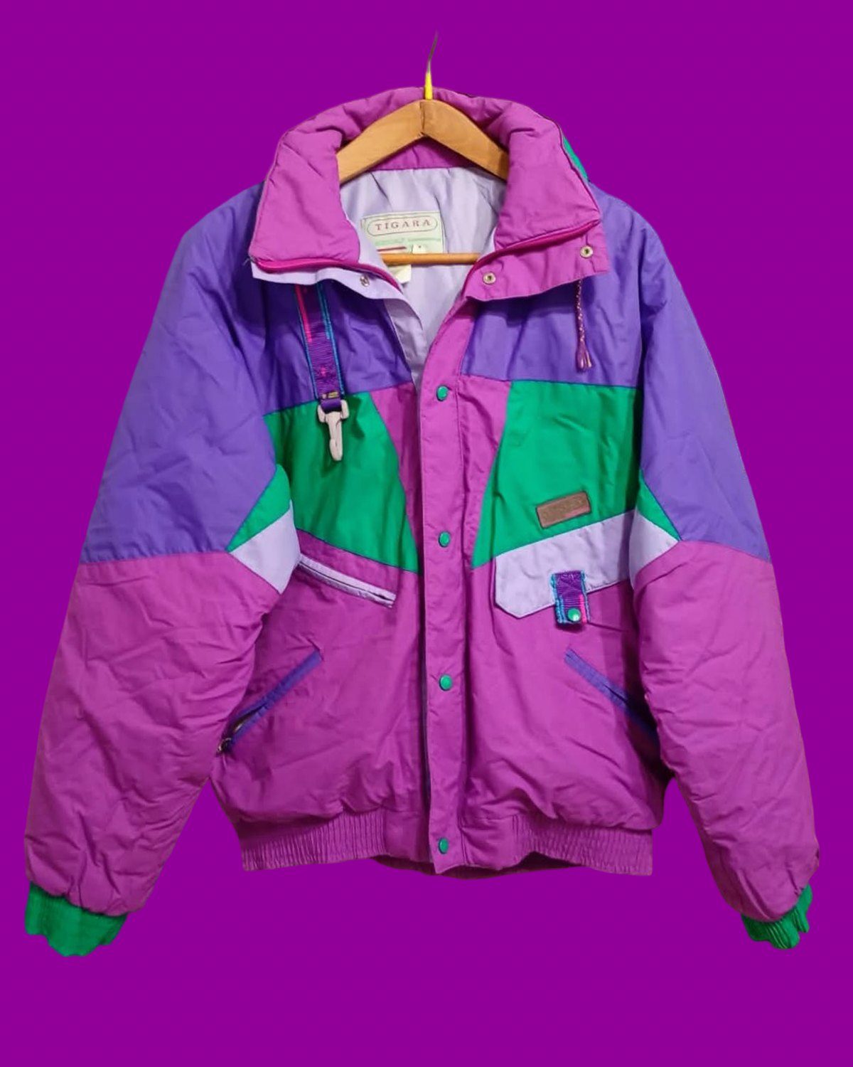 Vintage Multicolor Fantasy 90's Rare Snow Jacket Unisex Size M