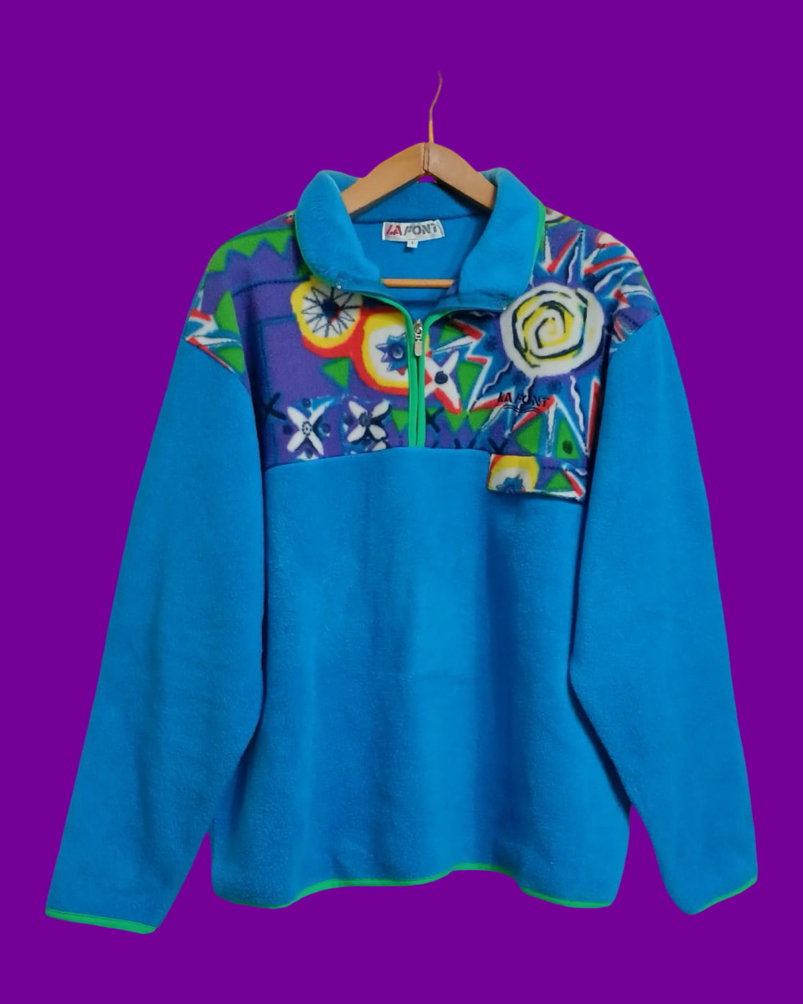 Vintage Multicolor Fantasy 90's Fleece Unisex Size L