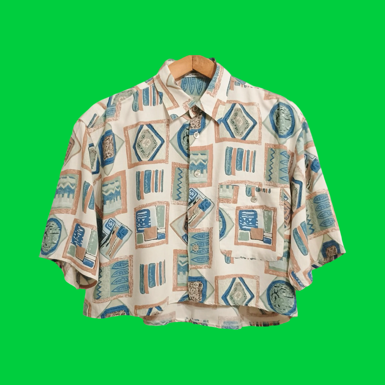 Vintage Multicolor Fantasy 90's Shirt Woman Size L