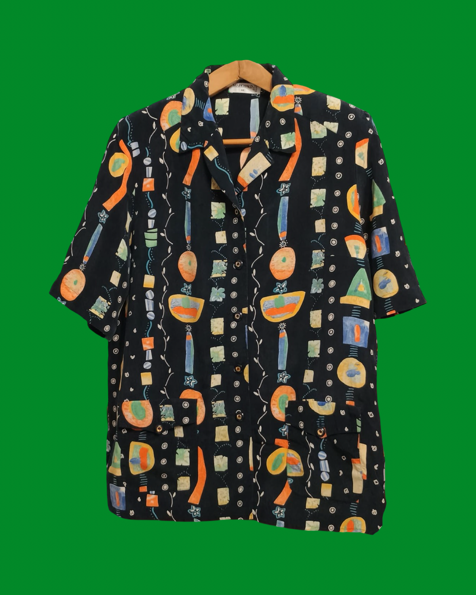 Vintage Multicolor Fantasy 90's Shirt Woman Size L