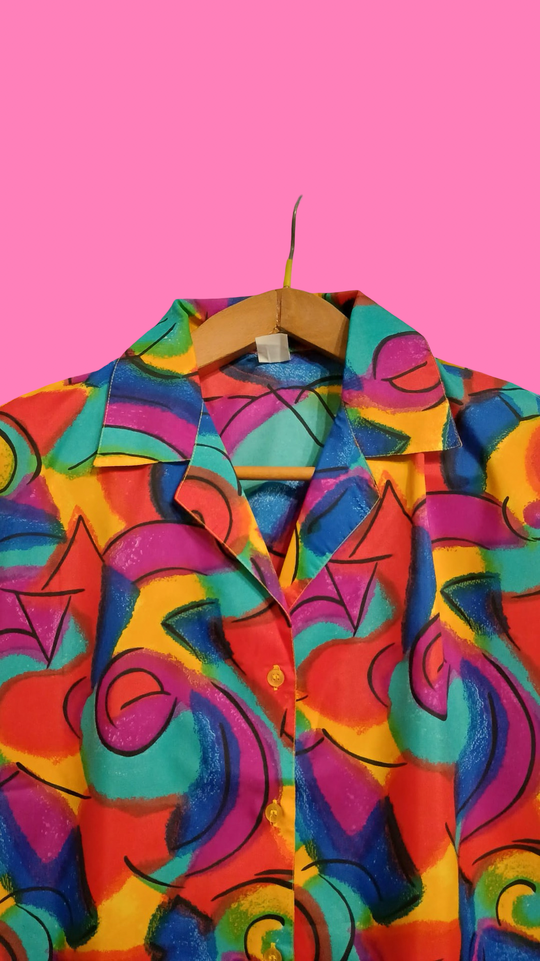 Vintage Multicolor Fantasy 90's Shirt Woman Size S