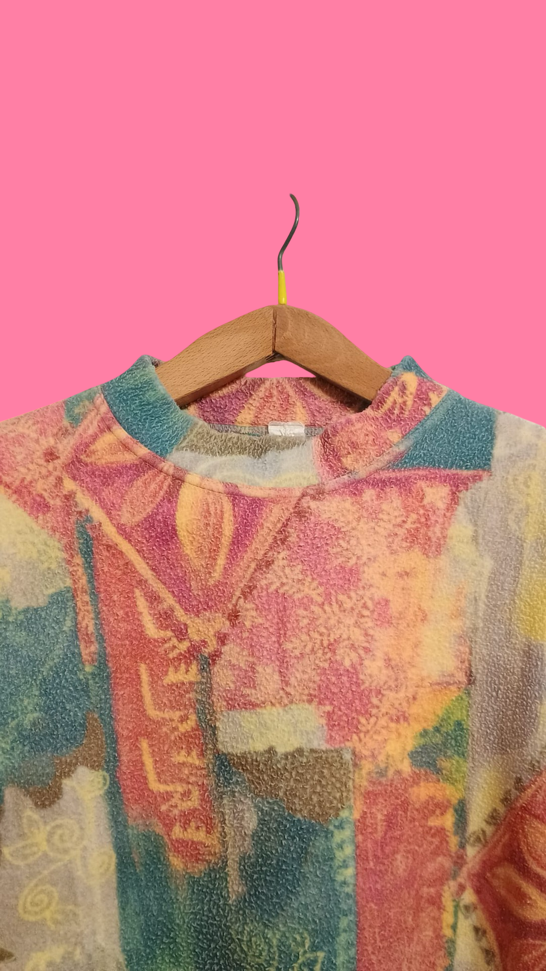 Vintage Multicolor Fantasy 90's Sweatshirt Woman Size L