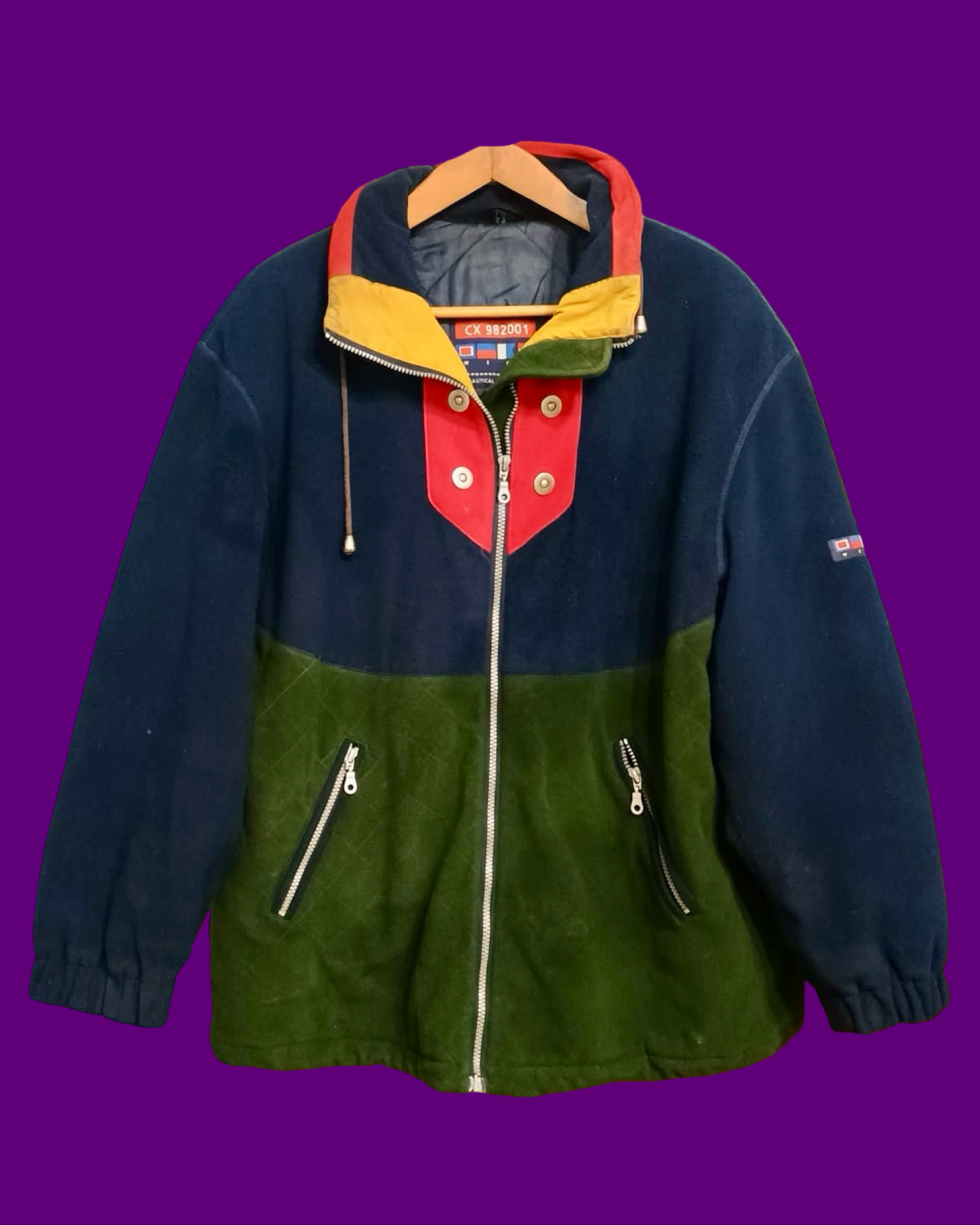 Vintage Multicolor Fantasy 90's Pile Jacket Sweatshirt Unisex Size XL