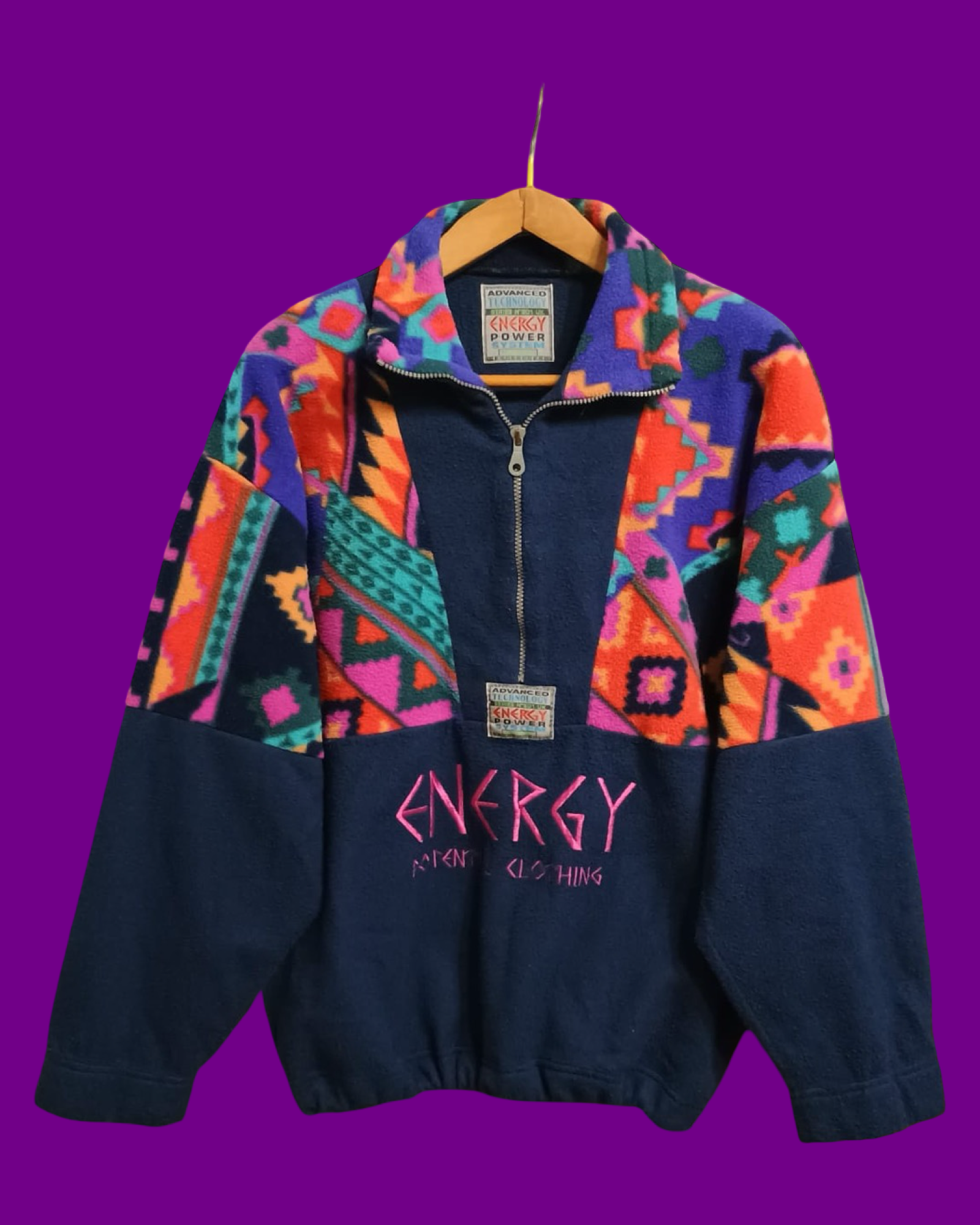 Vintage Multicolor Fantasy 90's Fleece Unisex Size M
