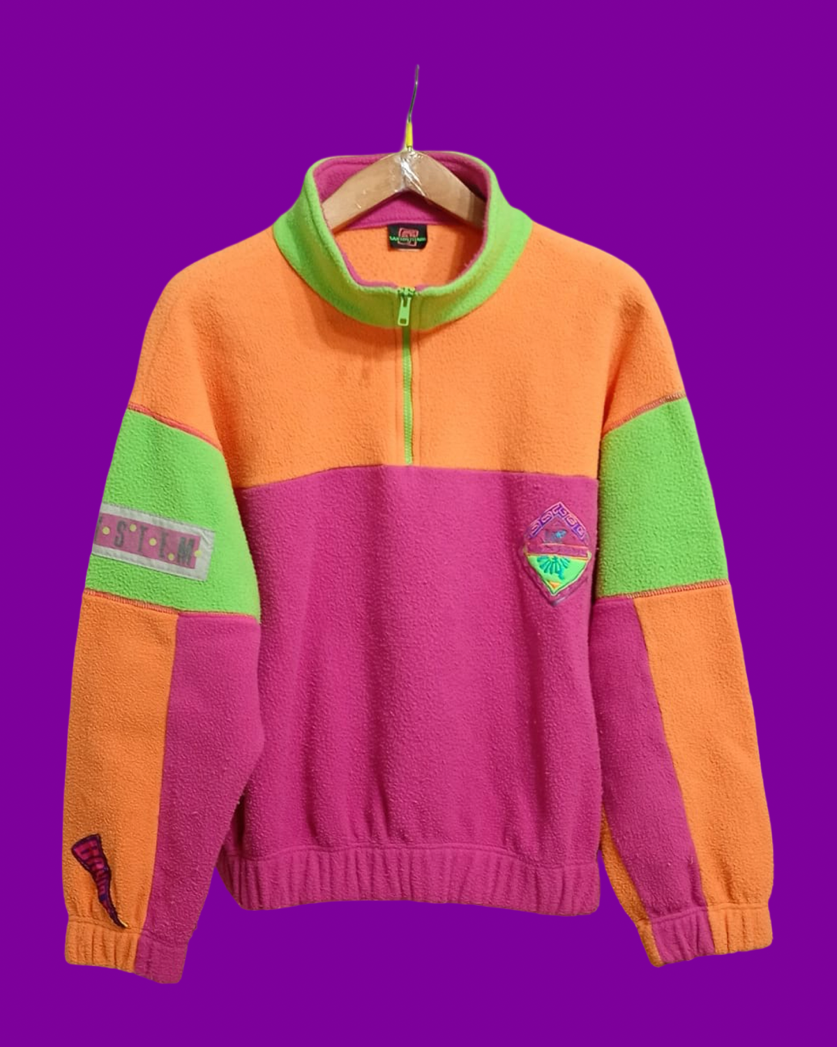 Vintage Multicolor Fantasy 90's Rare Fleece Woman Size M