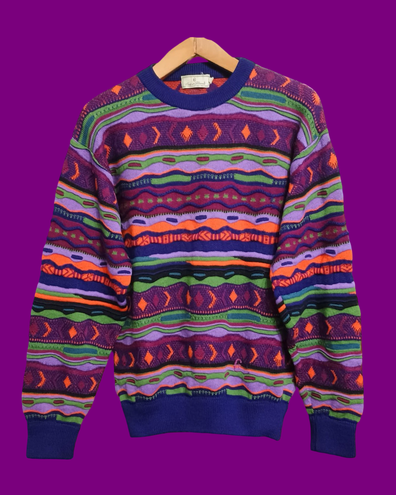 Vintage Multicolor Fantasy 90's Sweater Unisex Size L