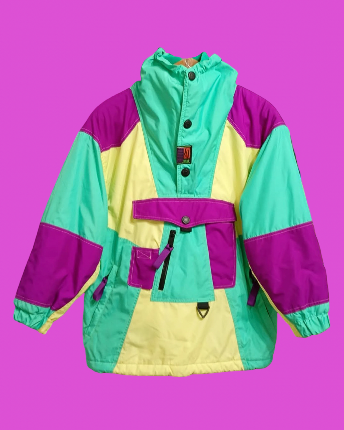 Vintage Multicolor Fantasy 90's Rare Snow Jacket Unisex Size M