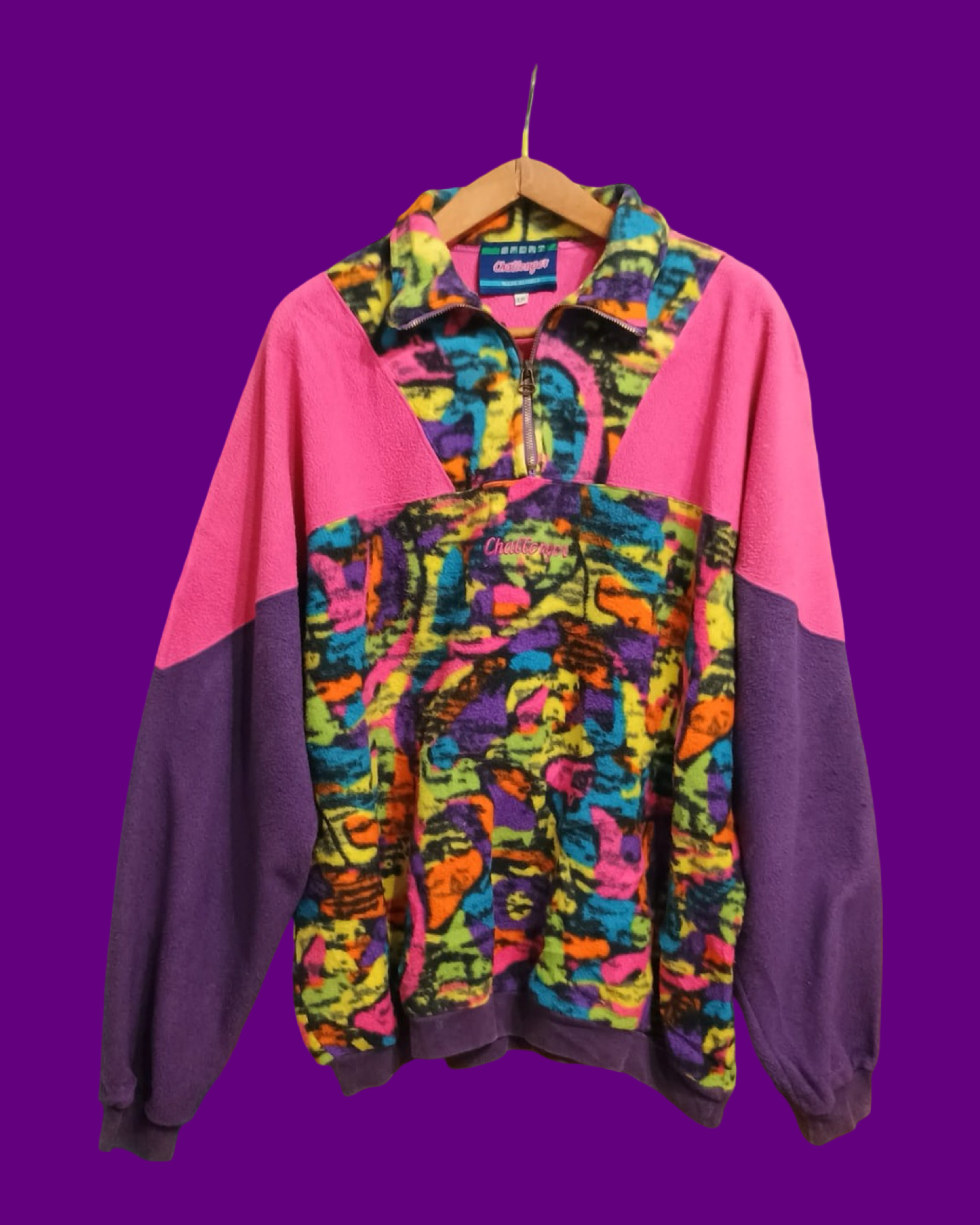 Vintage Multicolor Fantasy 90's Fleece Unisex Size XL