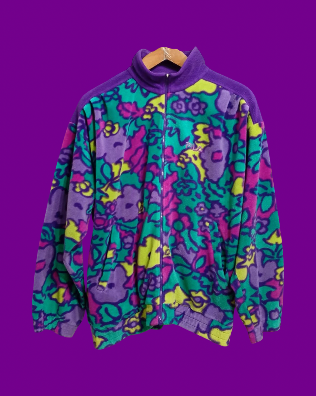 Vintage Multicolor Fantasy 90's Rare Fila Fleece Unisex Size M