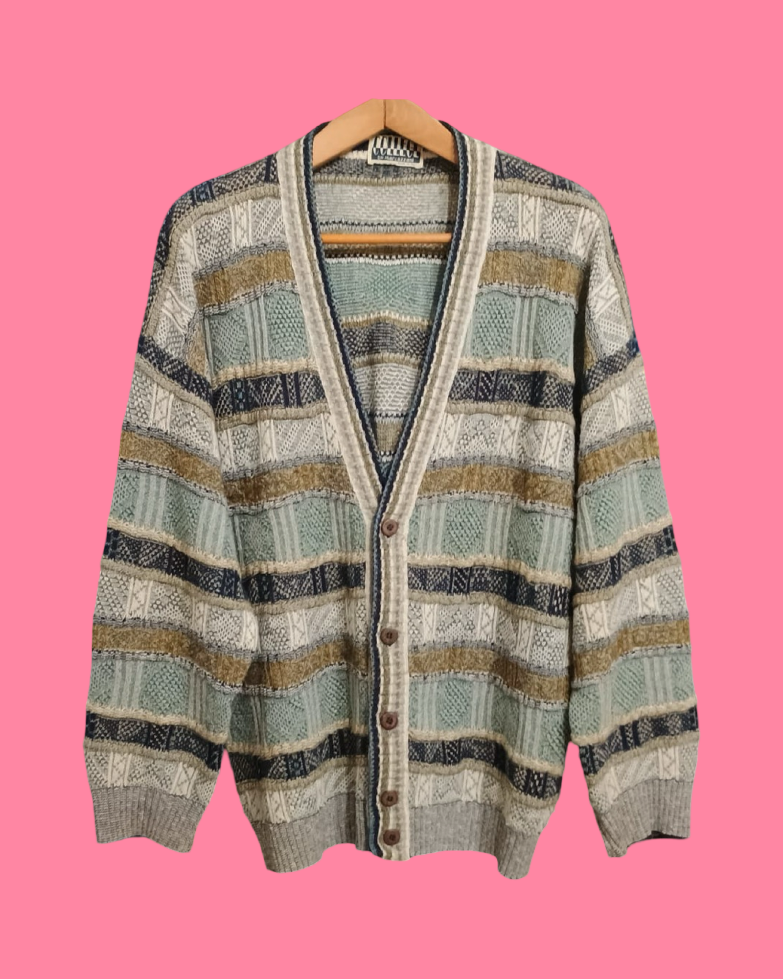 Vintage Multicolor Fantasy 90's Cardigan Unisex Size L