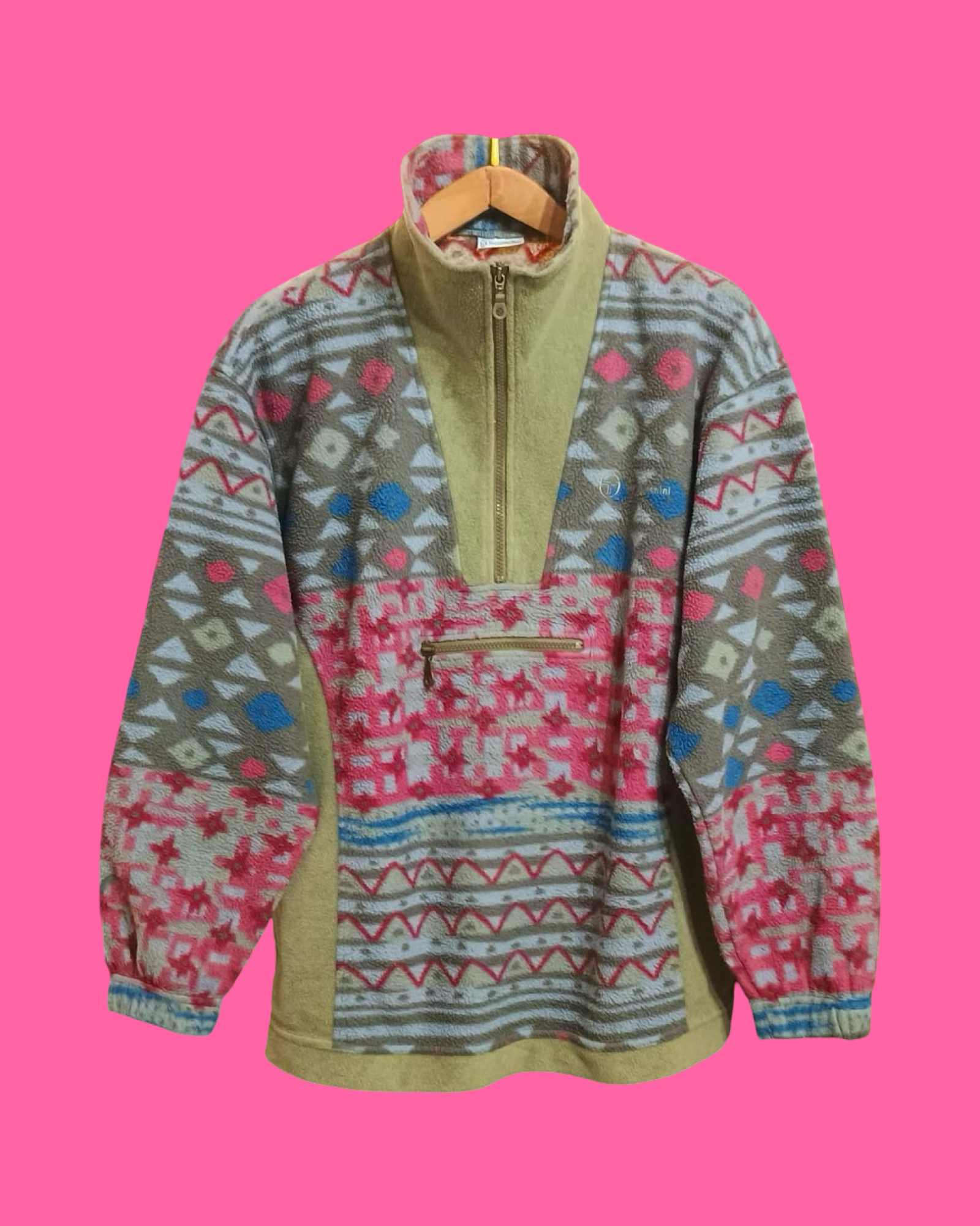 Vintage Multicolor Fantasy 90's Sergio Tacchini Fleece Unisex Size L