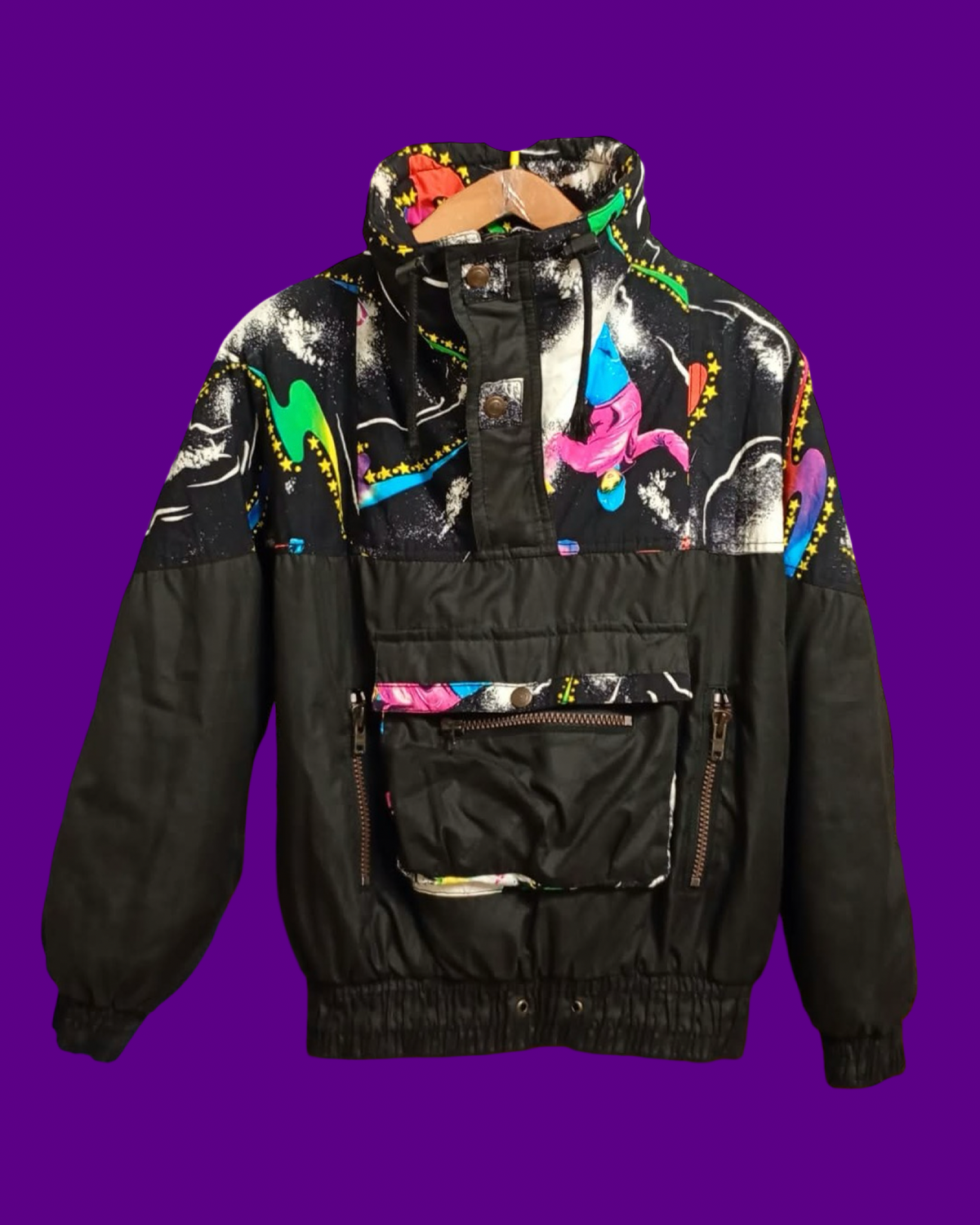 Vintage Multicolor Fantasy 90's Rare Snow Jacket Jacket Unisex Size M