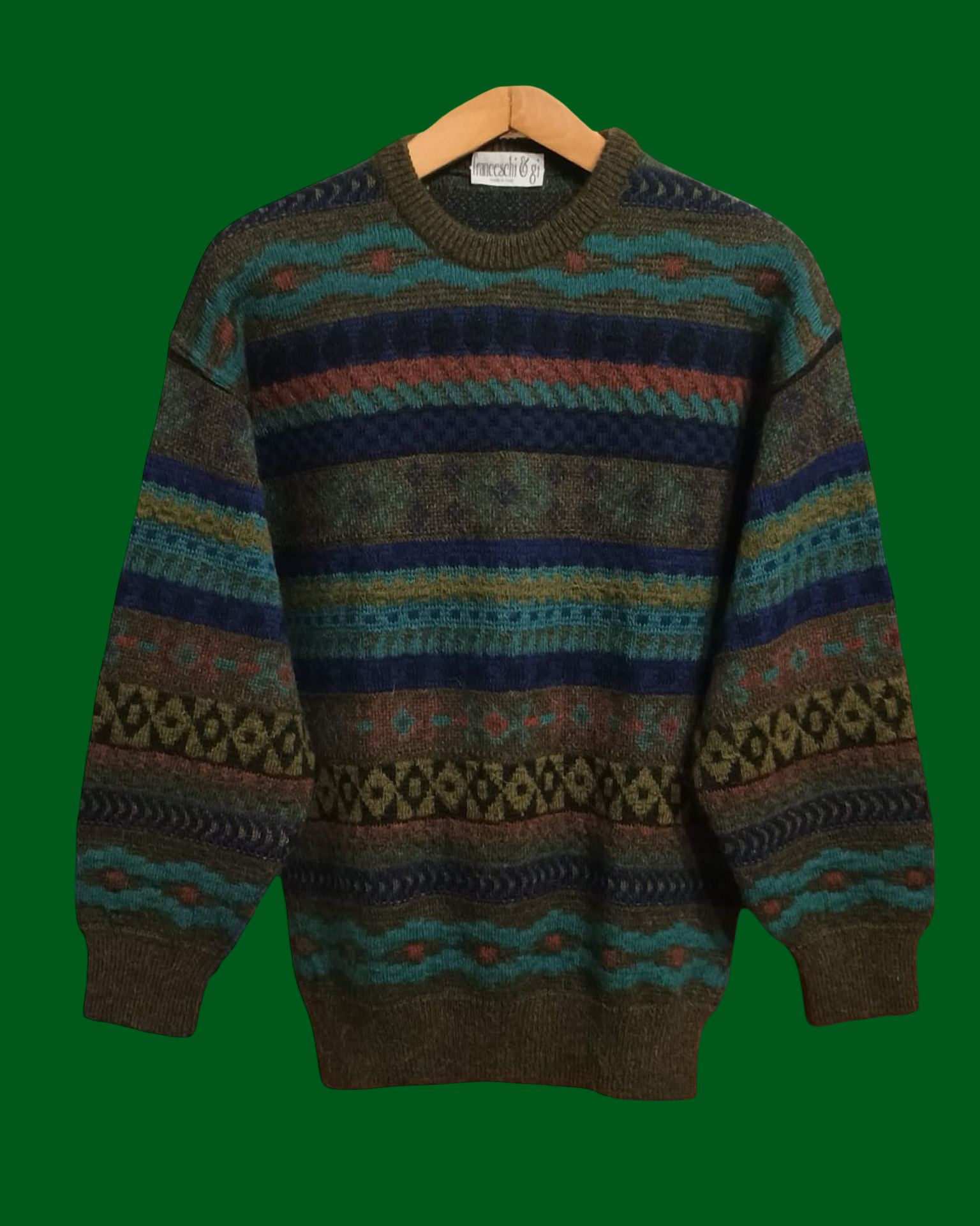 Vintage Multicolor Fantasy 90's Sweater Unisex Size M