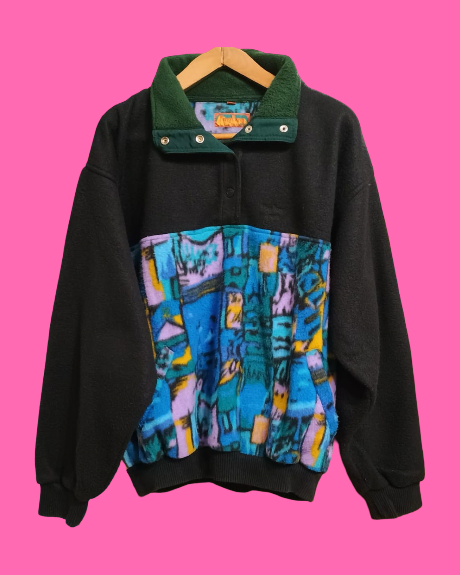 Vintage Multicolor Fantasy 90's Fleece Unisex Size L