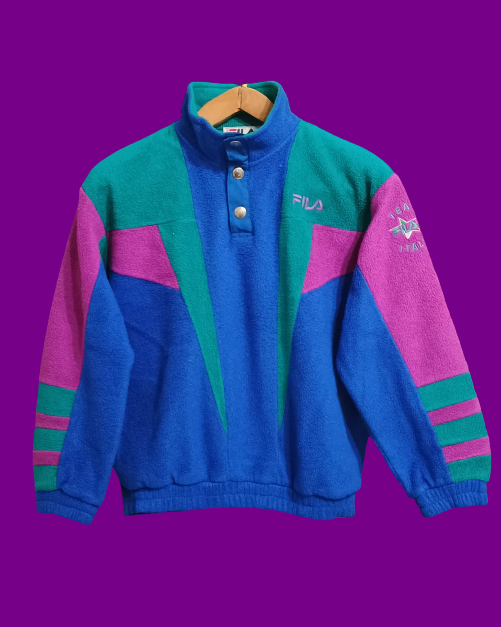 Vintage Multicolor Fantasy 90's Fleece Woman Size S