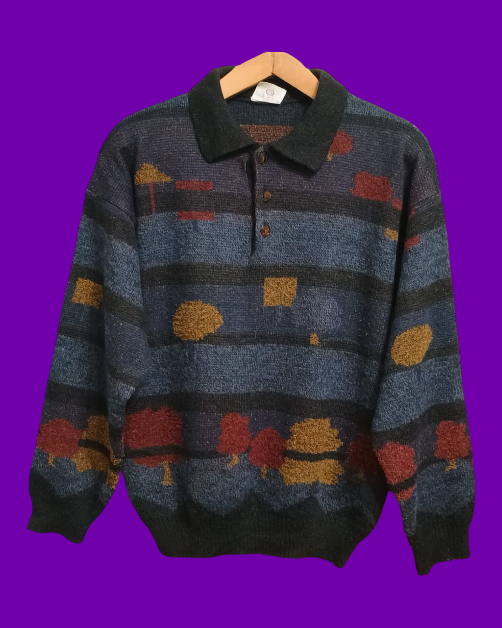 Vintage Multicolor Fantasy 90's Sweater Unisex Size S