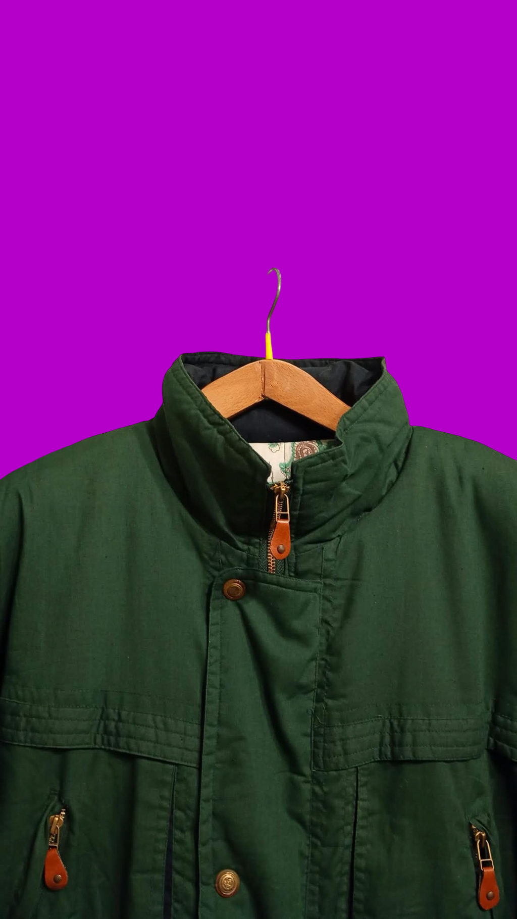 Vintage Green 90's Spring Harrington Jacket Unisex Size XL