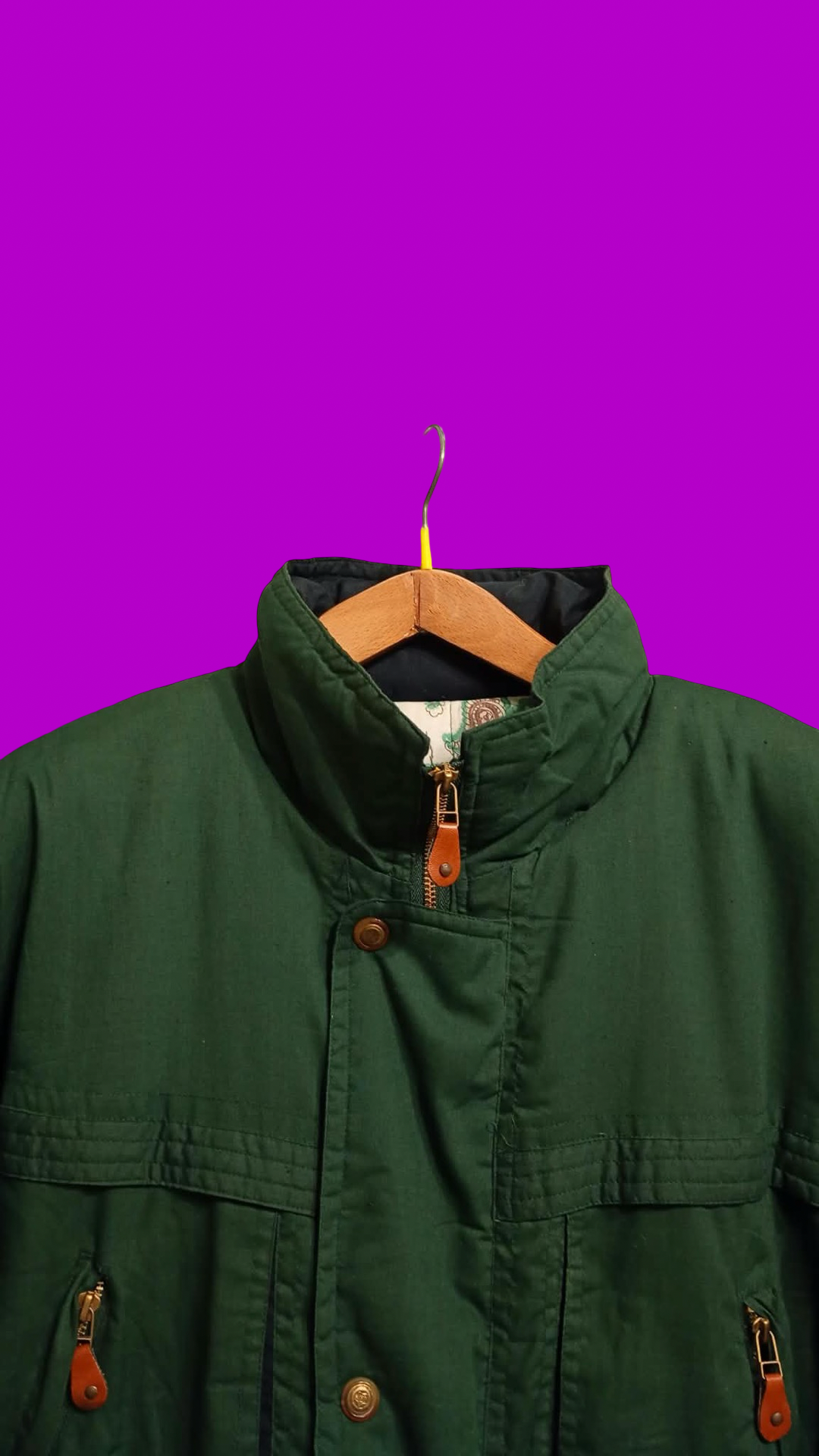 Vintage Green 90's Spring Harrington Jacket Unisex Size XL