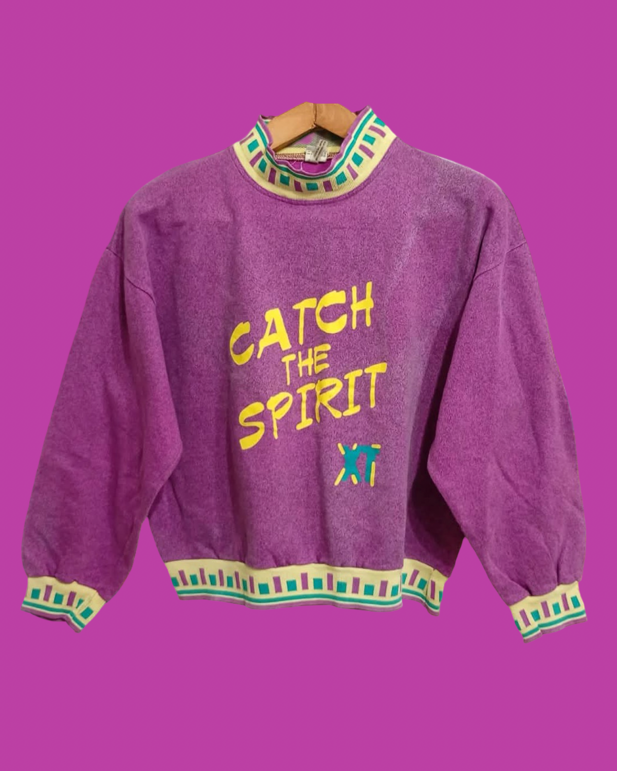 Vintage Multicolor Fantasy 90's Rare Sweatshirt Woman Size M