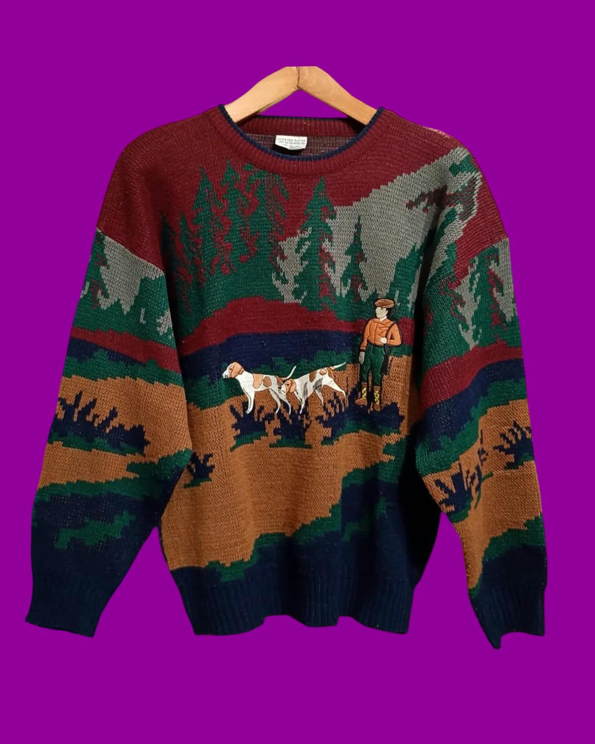 Vintage Multicolor Fantasy 90's Rare Sweater Unisex Size M