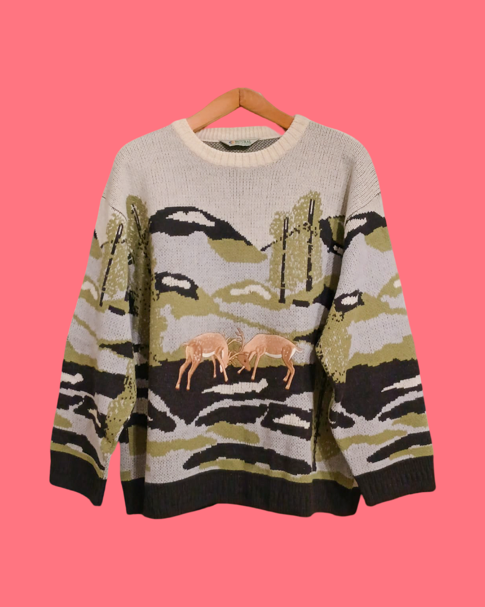 Vintage Multicolor Fantasy 90's Sweater Unisex Size L