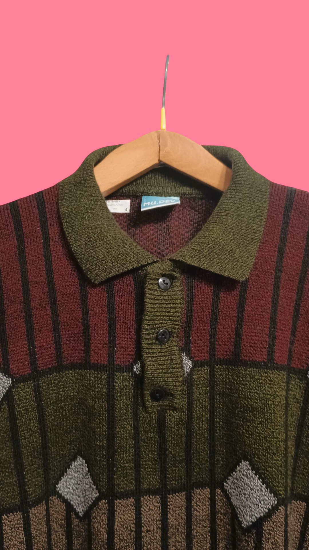 Vintage Multicolor Fantasy 90's Sweater Unisex Size L