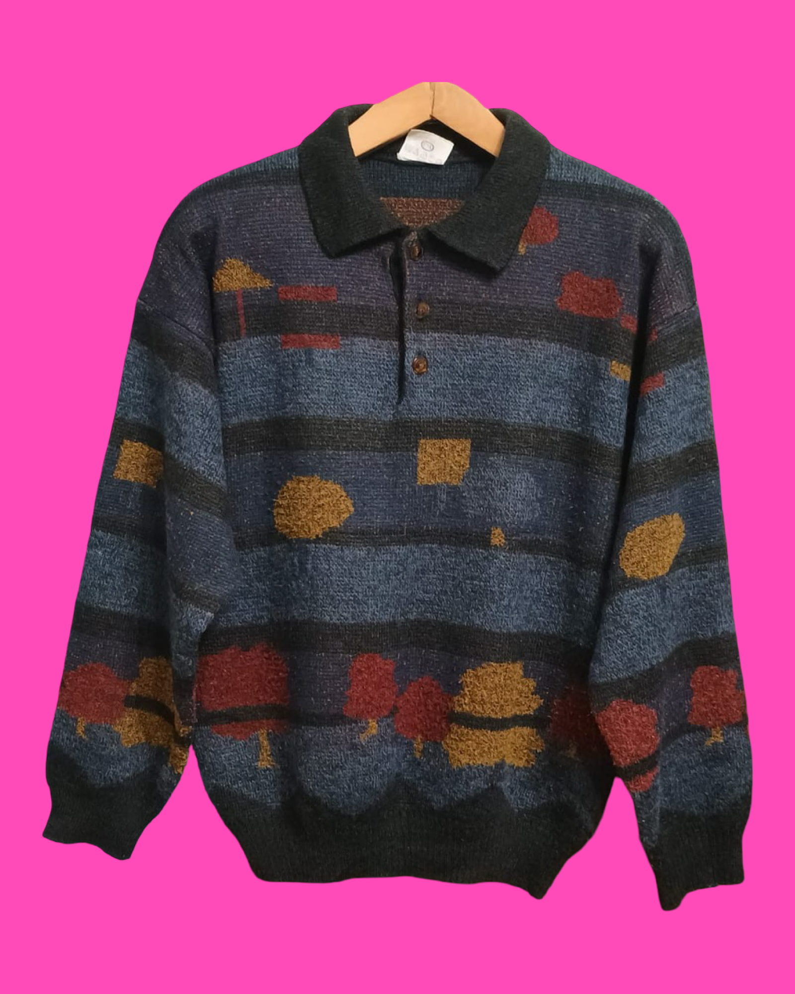 Vintage Multicolor Fantasy 90's Sweater Unisex Size S