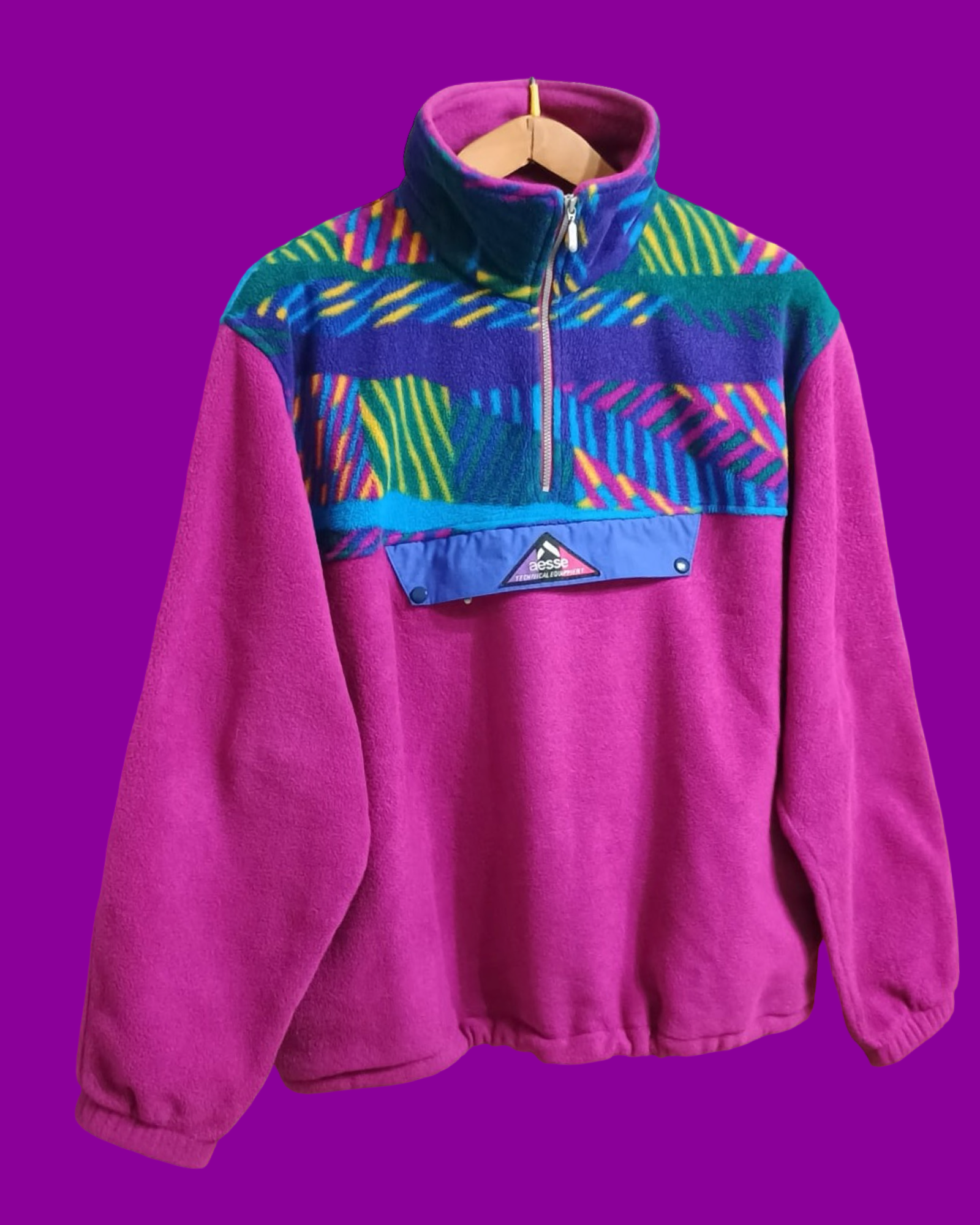 Vintage Multicolor Fantasy 90's Fleece Unisex Size M