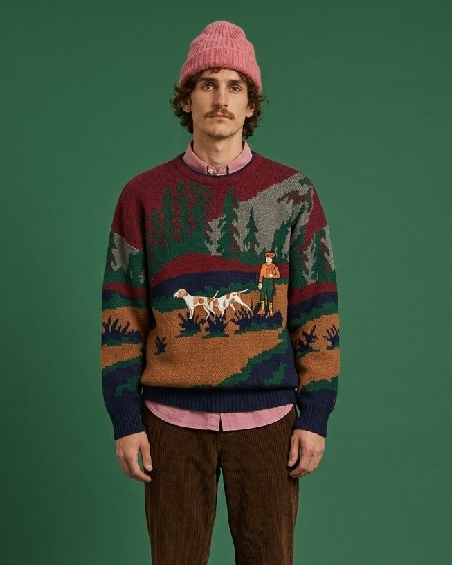 Vintage Multicolor Fantasy 90's Rare Sweater Unisex Size M