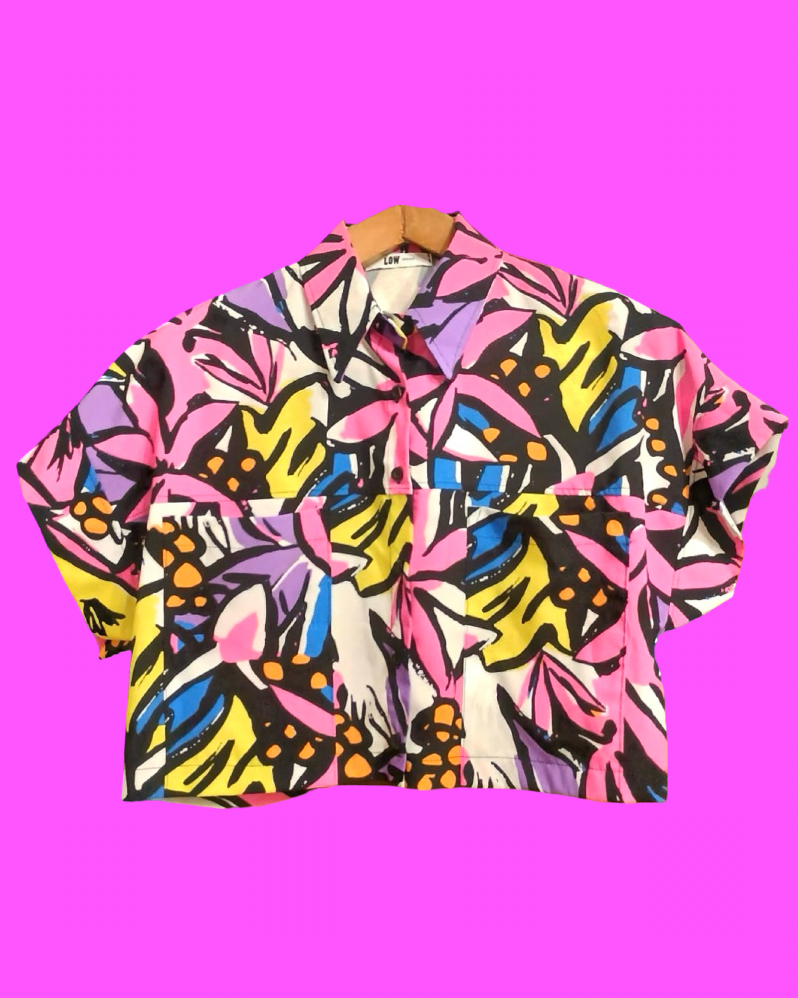 Vintage Style Multicolor Fantasy Shirt Woman Size S
