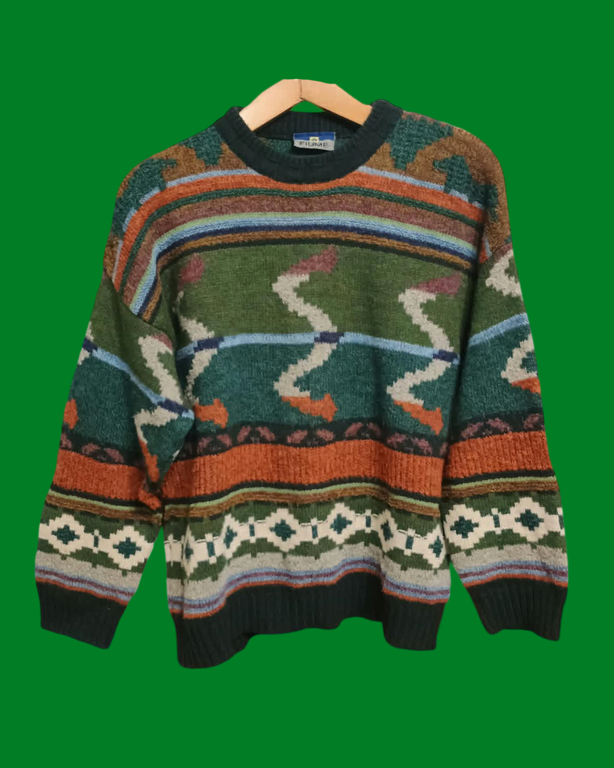 Vintage Multicolor Fantasy 90's Sweater Unisex Size M
