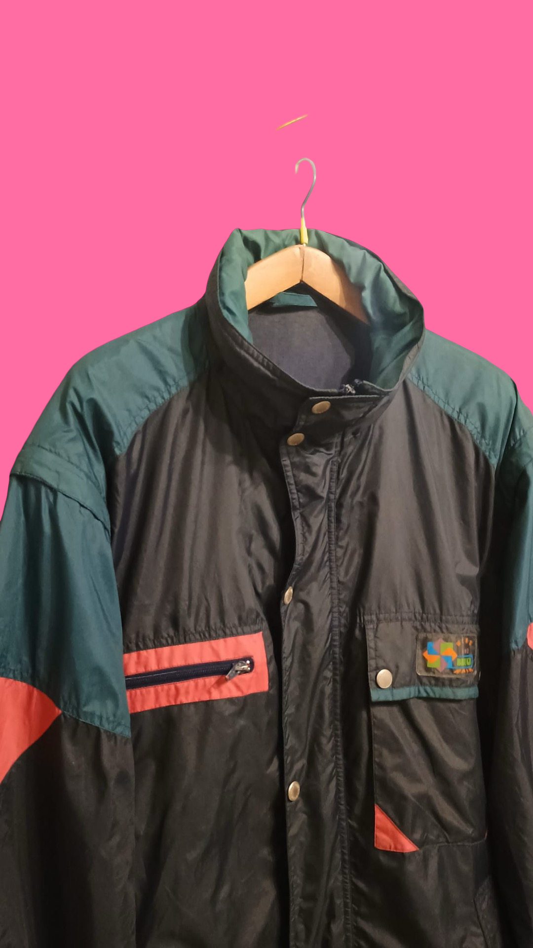 Vintage Multicolor Fantasy 90's Winter Jacket Unisex Size XL