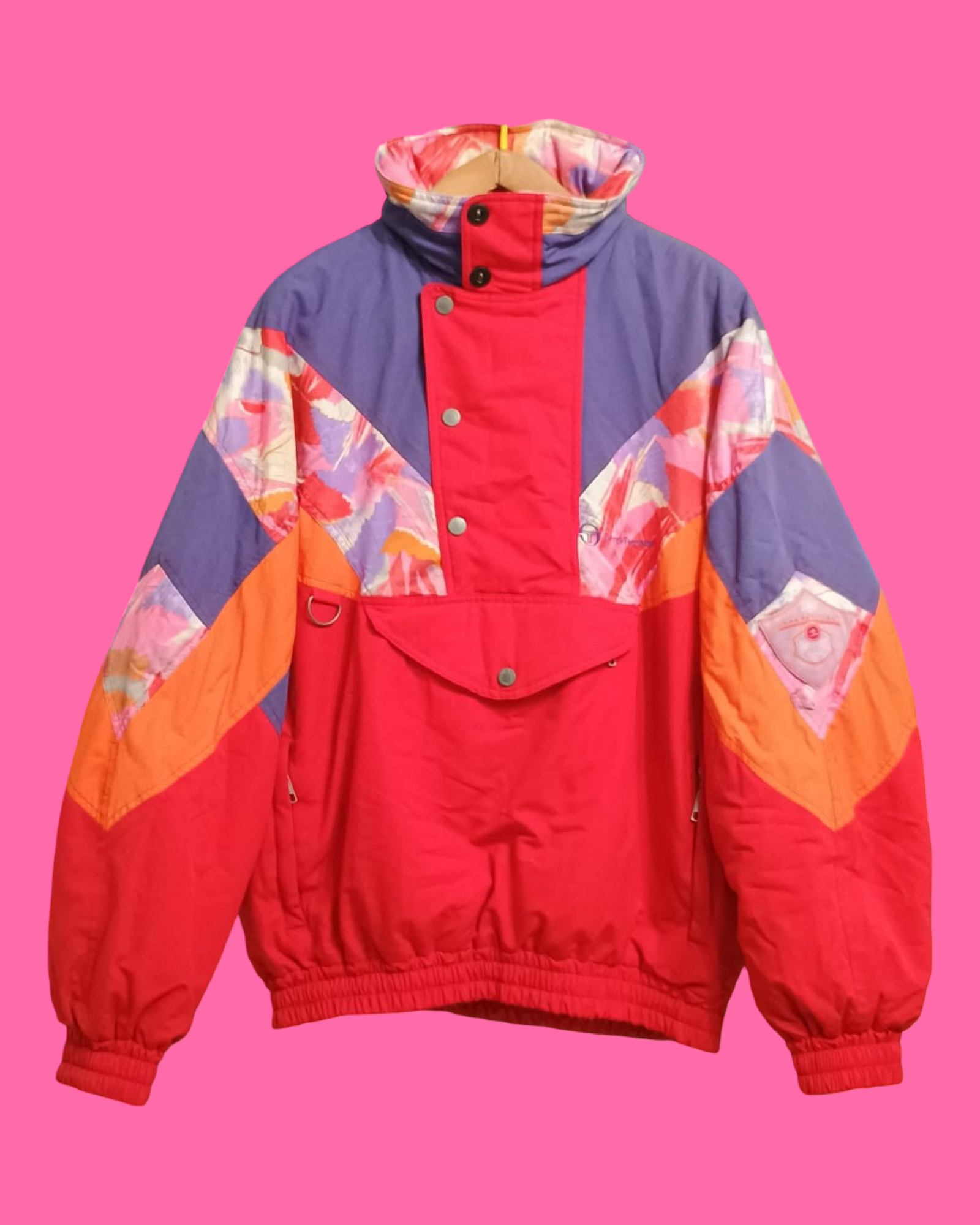 Vintage Multicolor Fantasy 90's Sergio Tacchini Snow Jacket Unisex Size XL