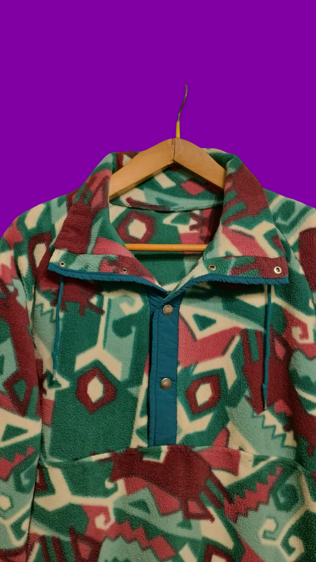 Vintage Multicolor Fantasy 90's Fleece Unisex Size L