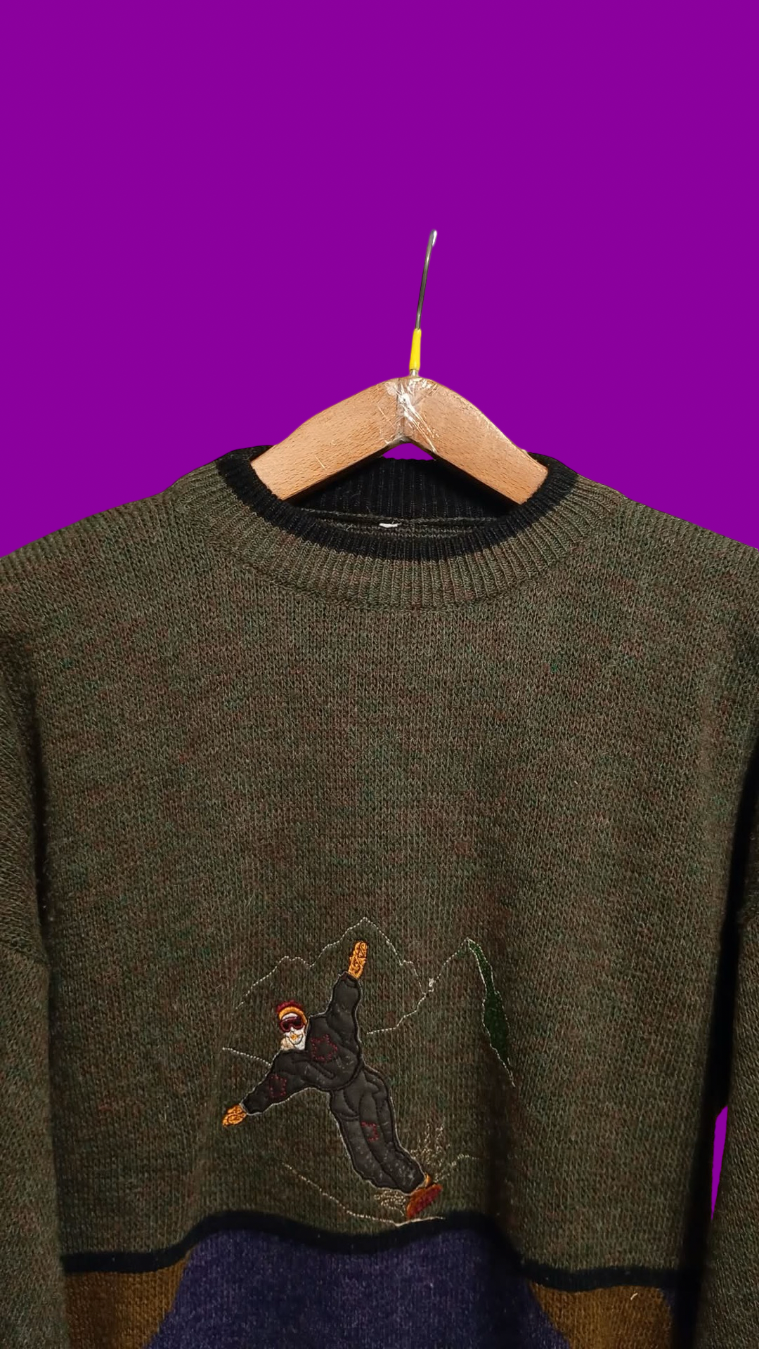 Vintage Multicolor Fantasy 90's Rare Sweater Unisex Size L