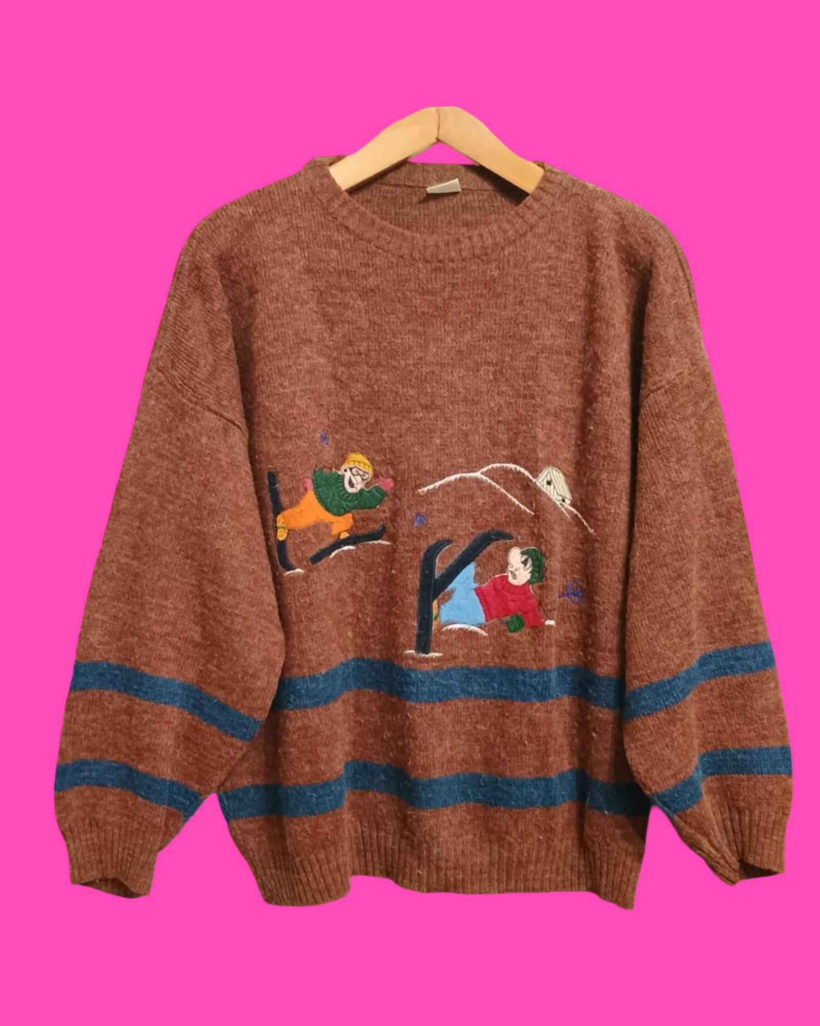 Vintage Multicolor Fantasy 90's Sweater Unisex Size L