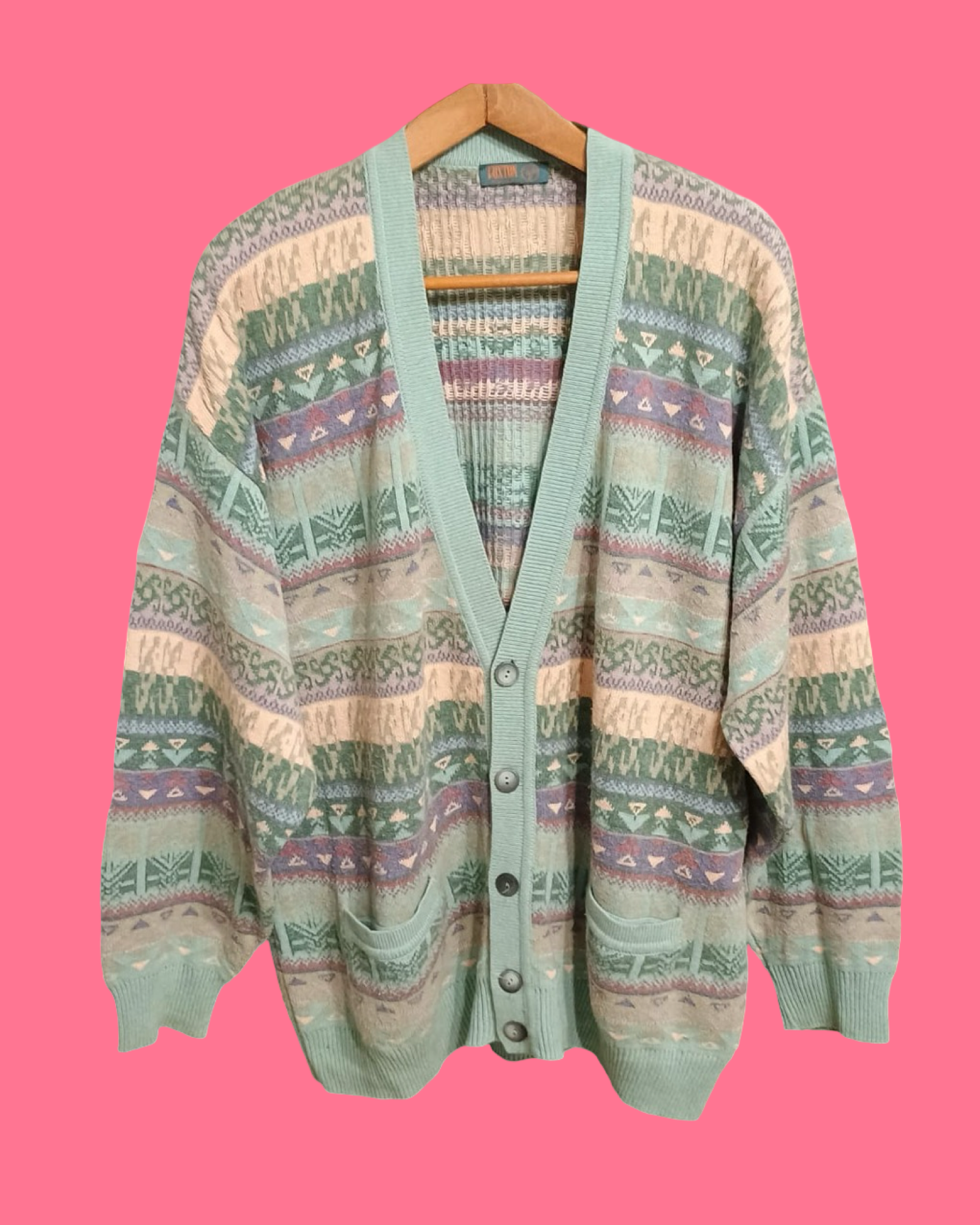 Vintage Multicolor Fantasy 90's Sweater Unisex Size XL