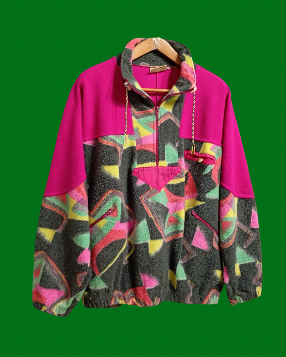 Vintage Multicolor Fantasy 90's Rare Fleece Unisex Size L