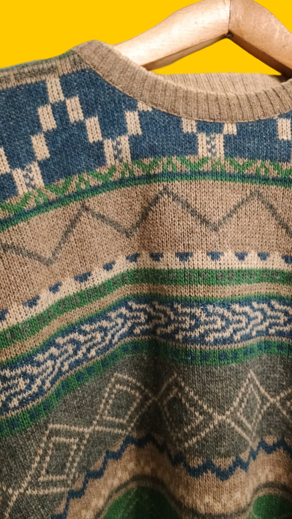 Maglione Vintage Multicolor A Fantasia Anni 90 Unisex Size L