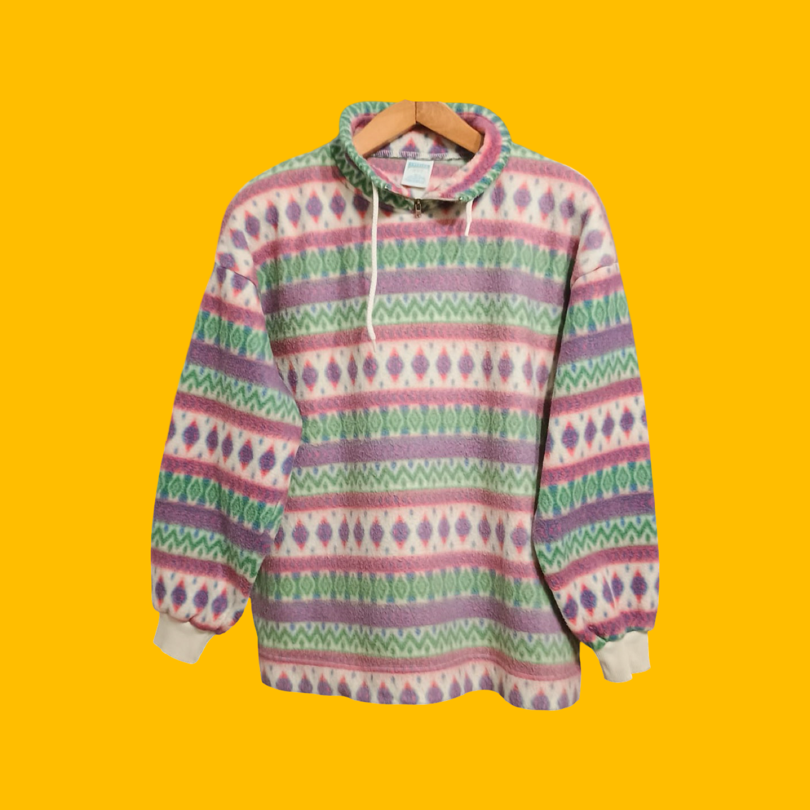 Sweatshirt Vintage Multicolor A Fantasia Anni 90 Unisex Size M
