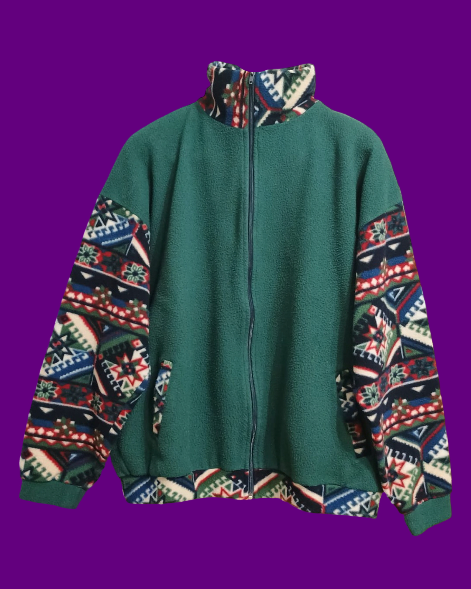 Vintage Multicolor Fantasy 90's Fleece Unisex Size L