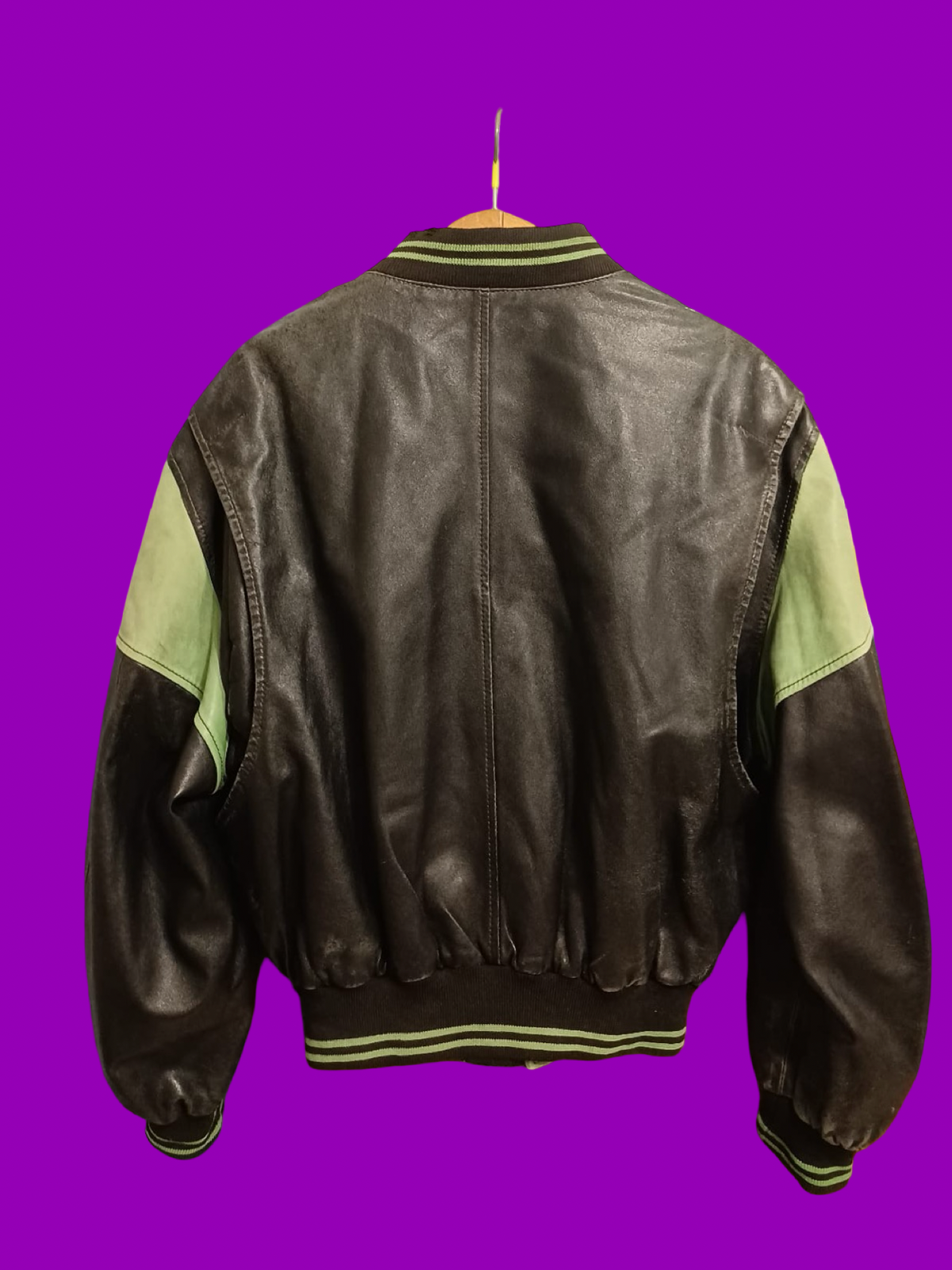 Vintage Brown 90's Spring Leather Jacket Unisex Size M