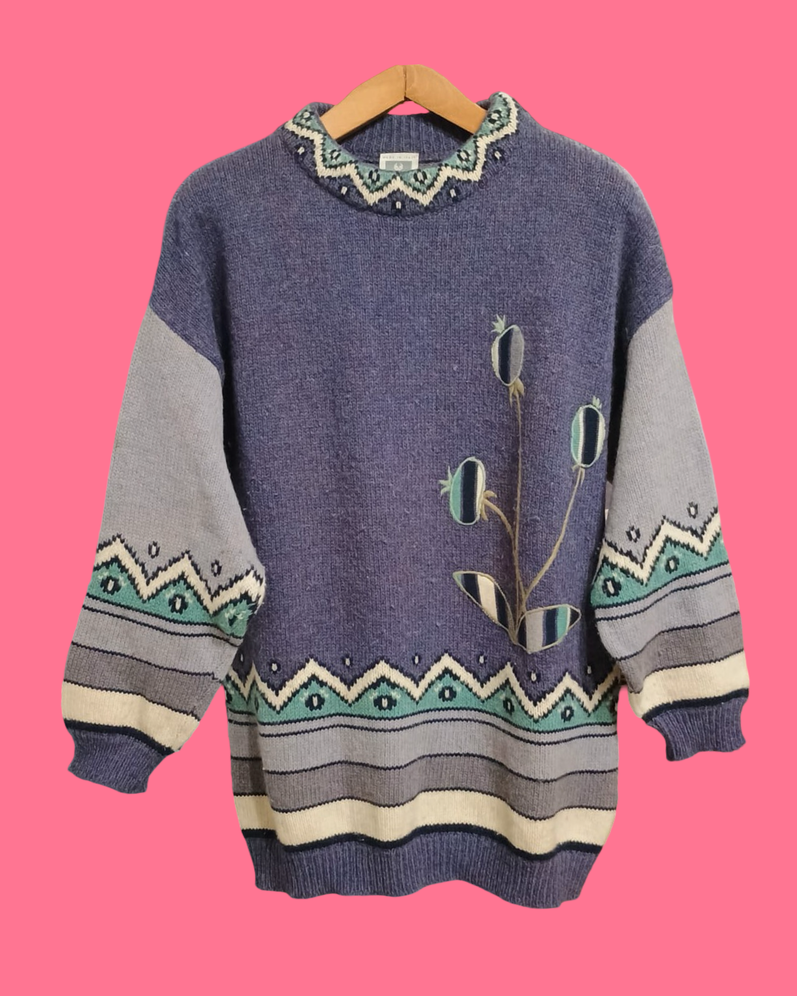 Vintage Multicolor Fantasy 90's Sweater Unisex Size XL