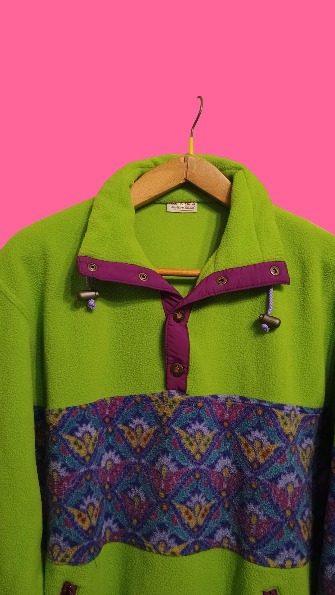 Vintage Multicolor Fantasy 90's Fleece Unisex Size M