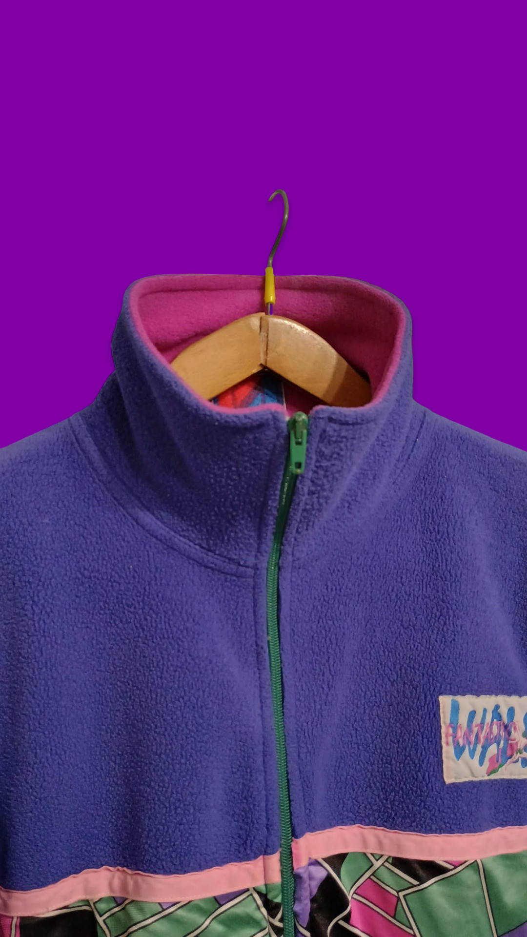 Vintage Multicolor Fantasy 90's Fleece Unisex Size L